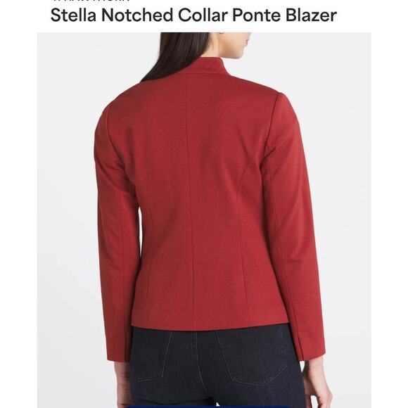 41 Hawthorne Stella Nothced Collar Ponte Blazer Pink Office Work Wear Stitch Fix - Picture 2 of 9